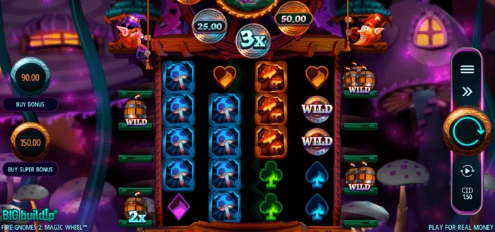 Fire Gnomes 2 Magic Wheel - ana oyun ekranı